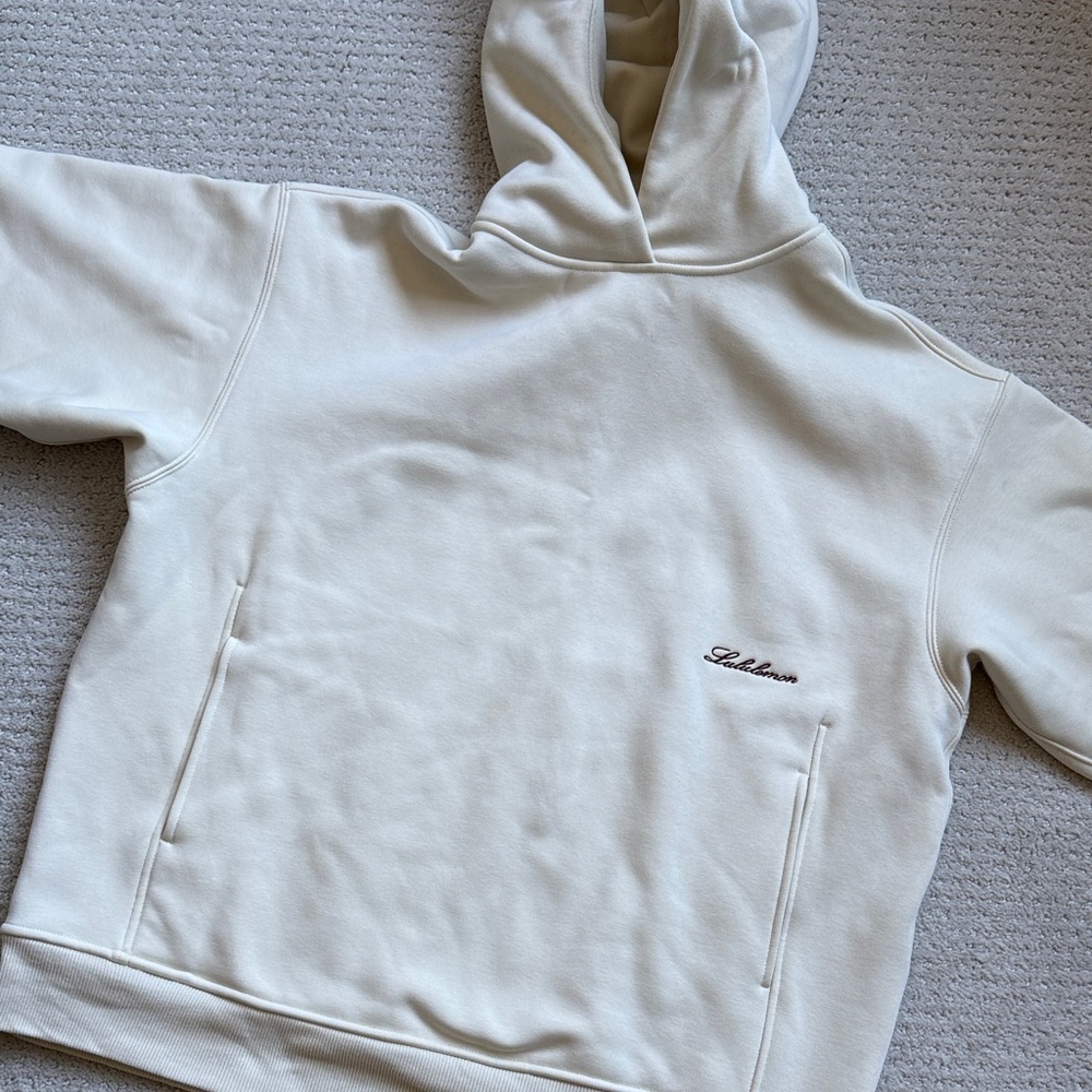 lululemon athletica Cream Crewneck Hoodie- cream in color- size XXS!